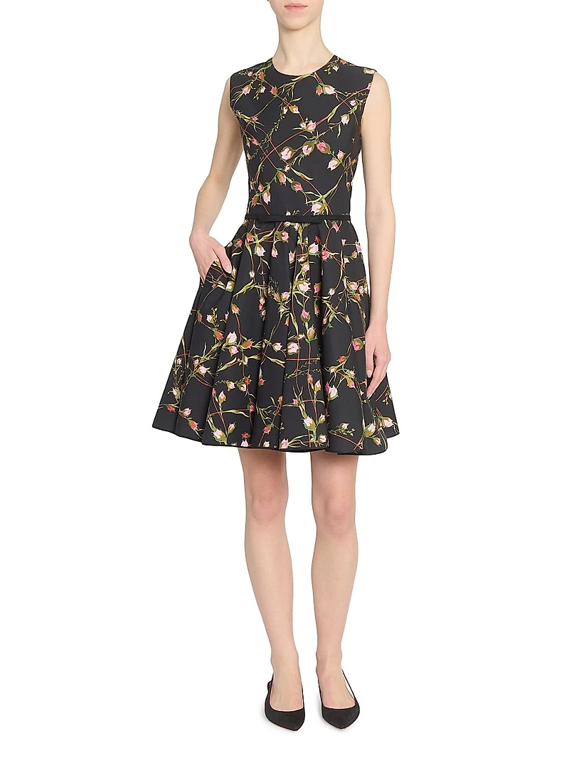 Floral Cotton Poplin Minidress