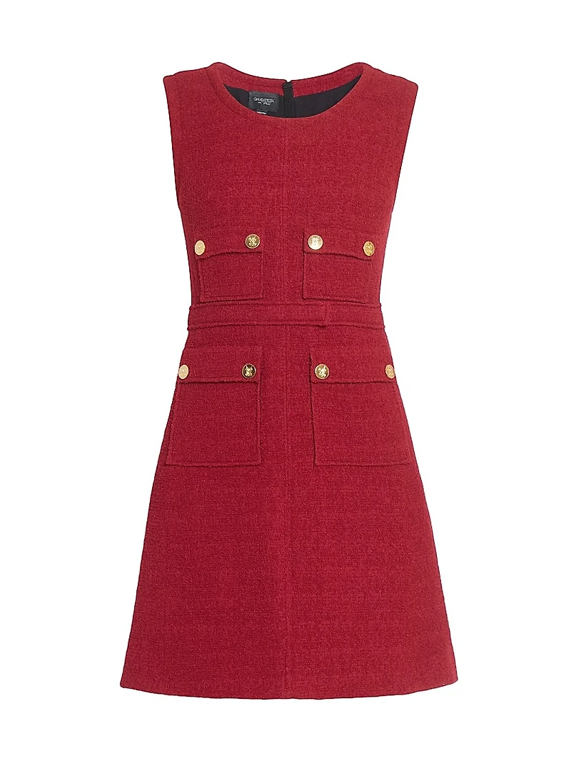 Tweed Virgin Wool-Blend Minidress