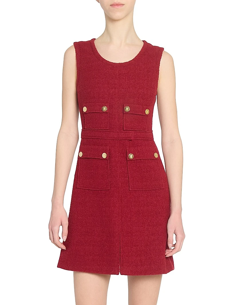 Tweed Virgin Wool-Blend Minidress