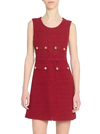 Tweed Virgin Wool-Blend Minidress