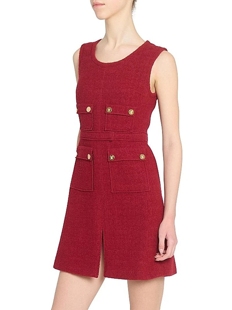 Tweed Virgin Wool-Blend Minidress