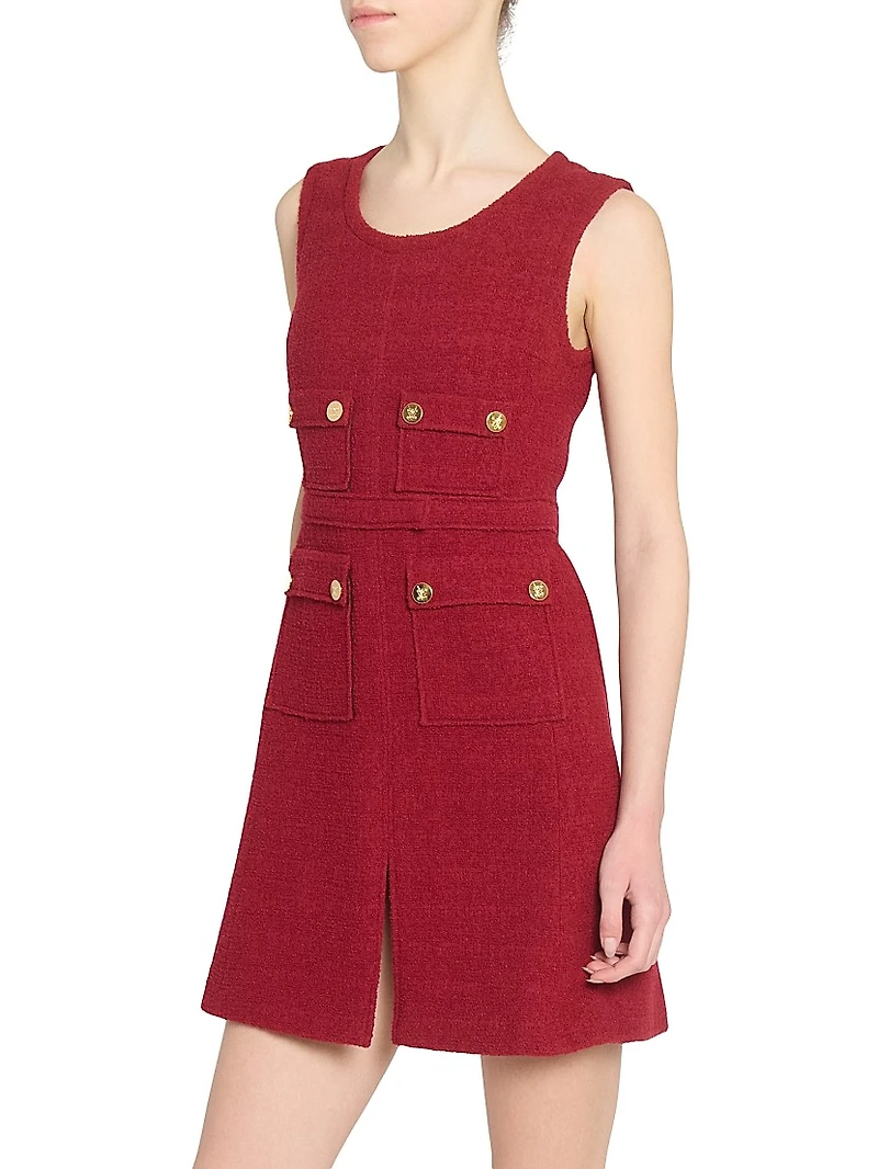 Tweed Virgin Wool-Blend Minidress