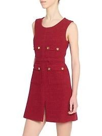 Tweed Virgin Wool-Blend Minidress