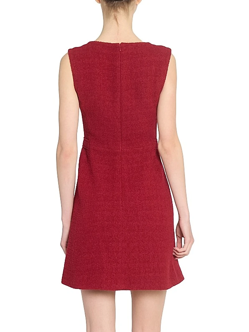 Tweed Virgin Wool-Blend Minidress