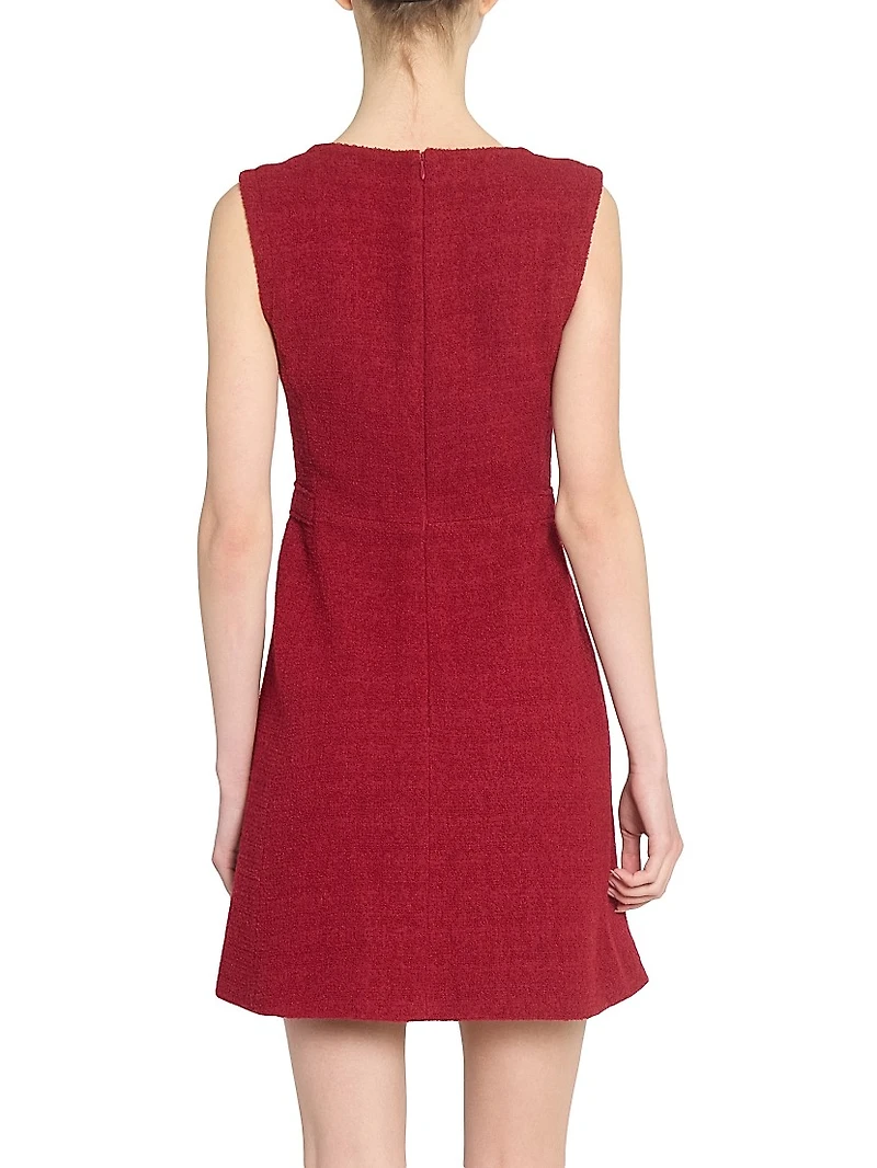 Tweed Virgin Wool-Blend Minidress
