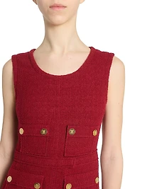 Tweed Virgin Wool-Blend Minidress