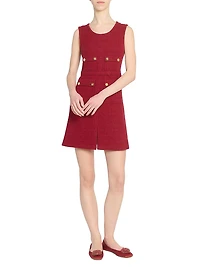 Tweed Virgin Wool-Blend Minidress