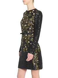 Sequined Embroidered Minidress
