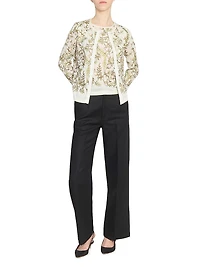 Emrboidered Cashmered-Silk Sweater Vest