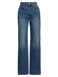 London Turn-Up Straight Jeans