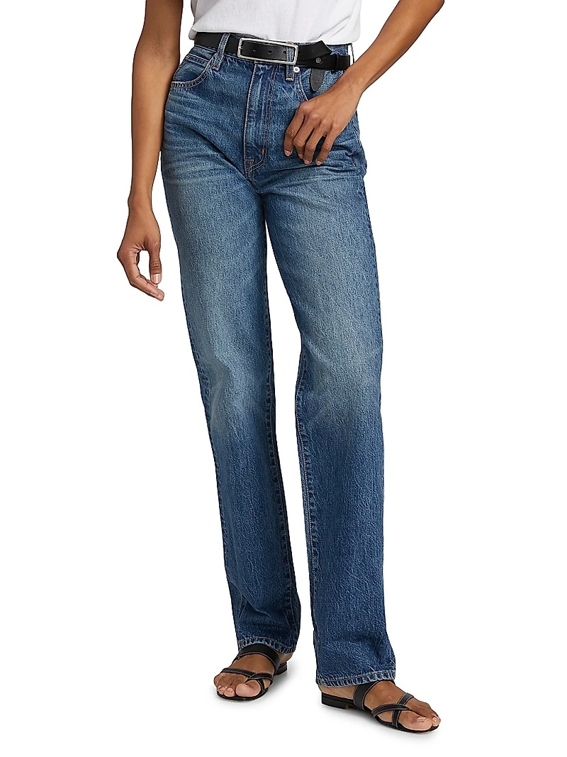 London Turn-Up Straight Jeans