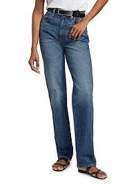 London Turn-Up Straight Jeans