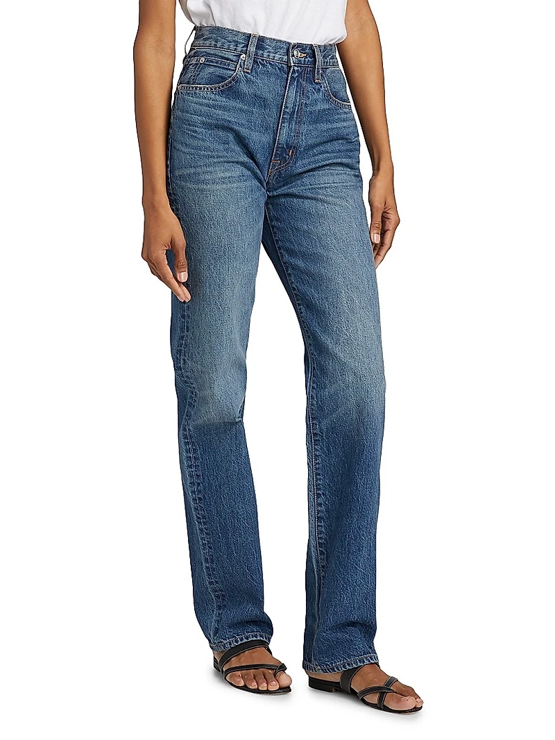 London Turn-Up Straight Jeans