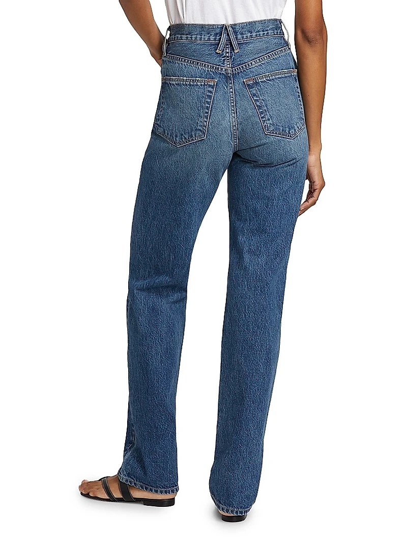 London Turn-Up Straight Jeans