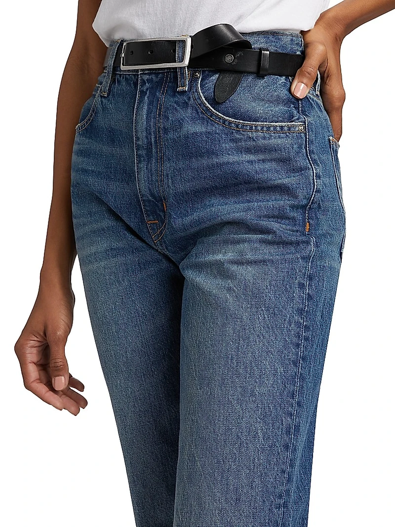 London Turn-Up Straight Jeans