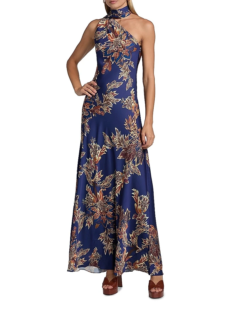 Leela Bias-Cut Maxi Dress
