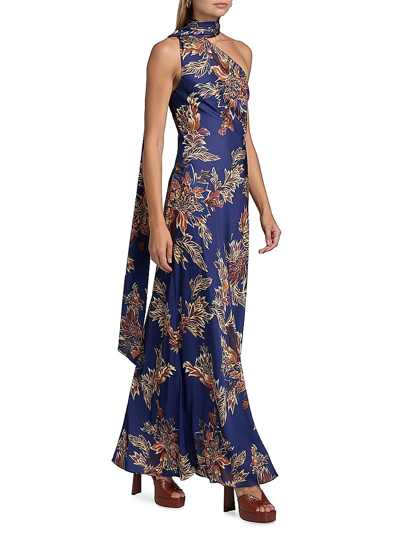 Leela Bias-Cut Maxi Dress