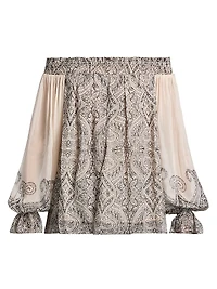 Chavi Paisley Off-The-Shoulder Top