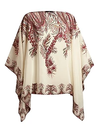 Silk Printed Poncho