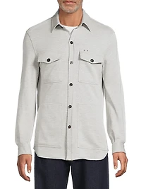 Camice Wool-Silk Shirt Jacket