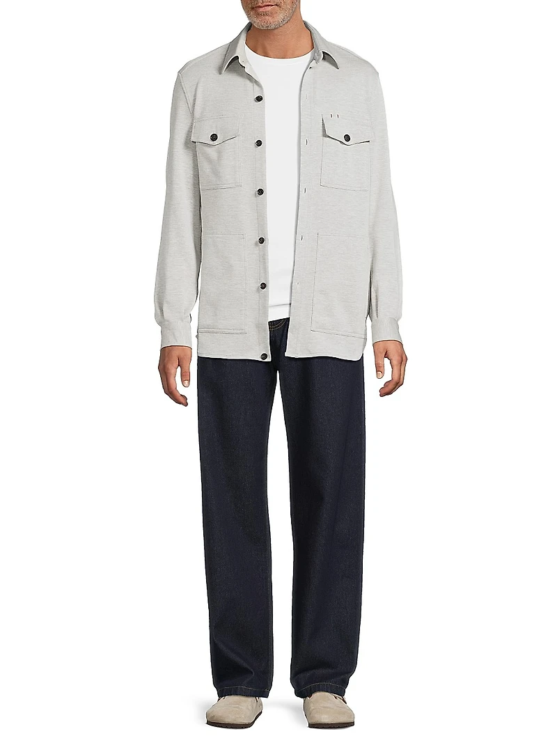 Camice Wool-Silk Shirt Jacket