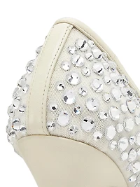 Sofia 90MM Crystal-Embellished Leather Pumps