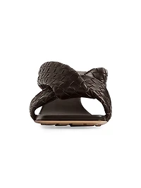 Riva 50MM Leather Kitten-Heel Sandals