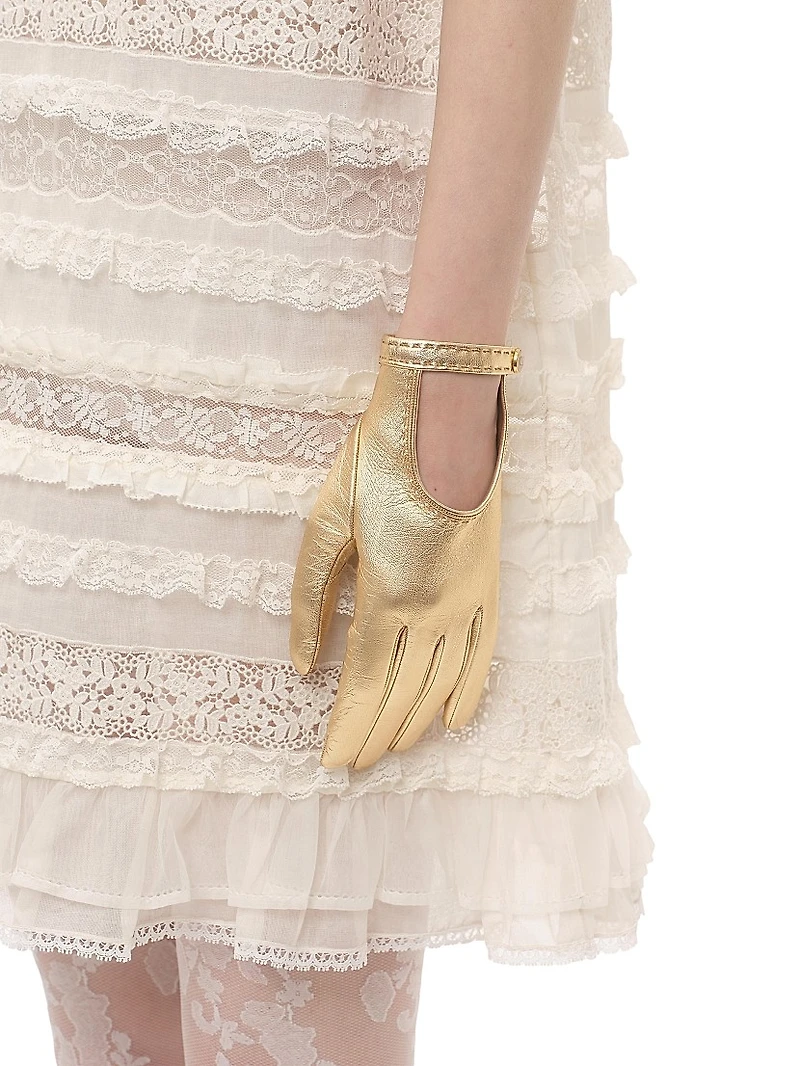 Vlogo Signature Laminated Nappa Gloves