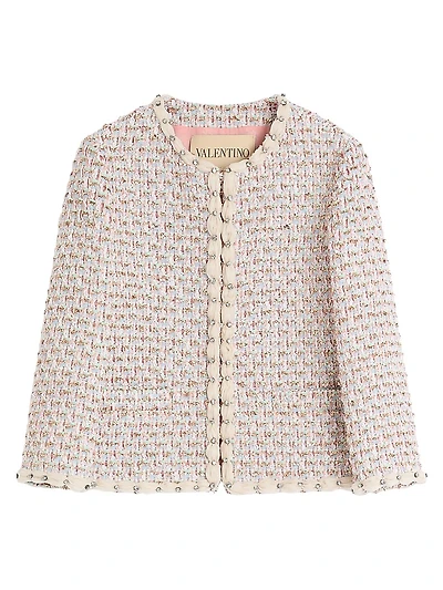 Embroidered Ribbon Tweed Jacket