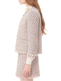 Embroidered Ribbon Tweed Jacket