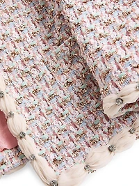Embroidered Ribbon Tweed Jacket