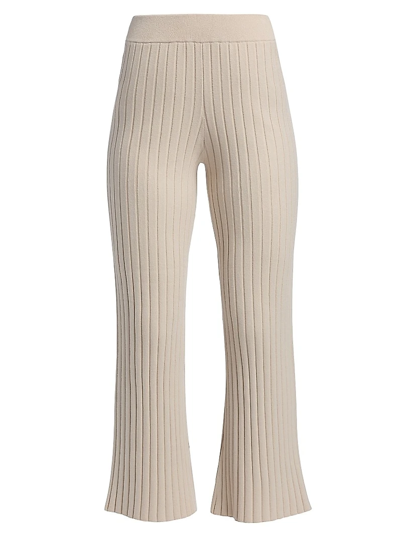 Cottonsilk Ribbed Crop Pants