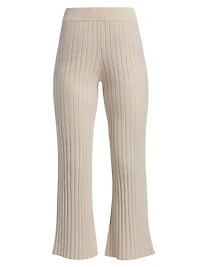 Cottonsilk Ribbed Crop Pants