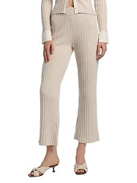 Cottonsilk Ribbed Crop Pants