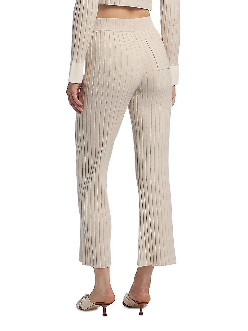 Cottonsilk Ribbed Crop Pants