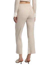 Cottonsilk Ribbed Crop Pants