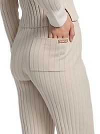 Cottonsilk Ribbed Crop Pants