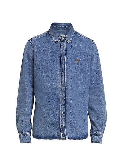 Denim ADC Logo Button-Down Shirt
