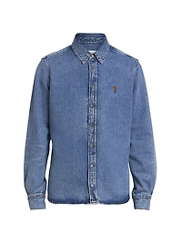 Denim ADC Logo Button-Down Shirt