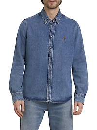Denim ADC Logo Button-Down Shirt