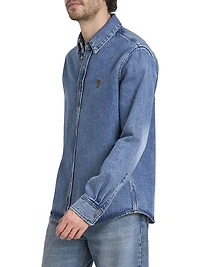 Denim ADC Logo Button-Down Shirt