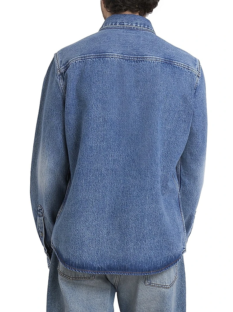 Denim ADC Logo Button-Down Shirt