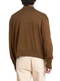 ADC Logo Long-Sleeve Polo Sweater