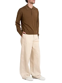 ADC Logo Long-Sleeve Polo Sweater