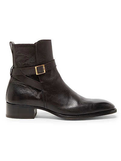 Hainaut Supple Grain Buckle Ankle Boots
