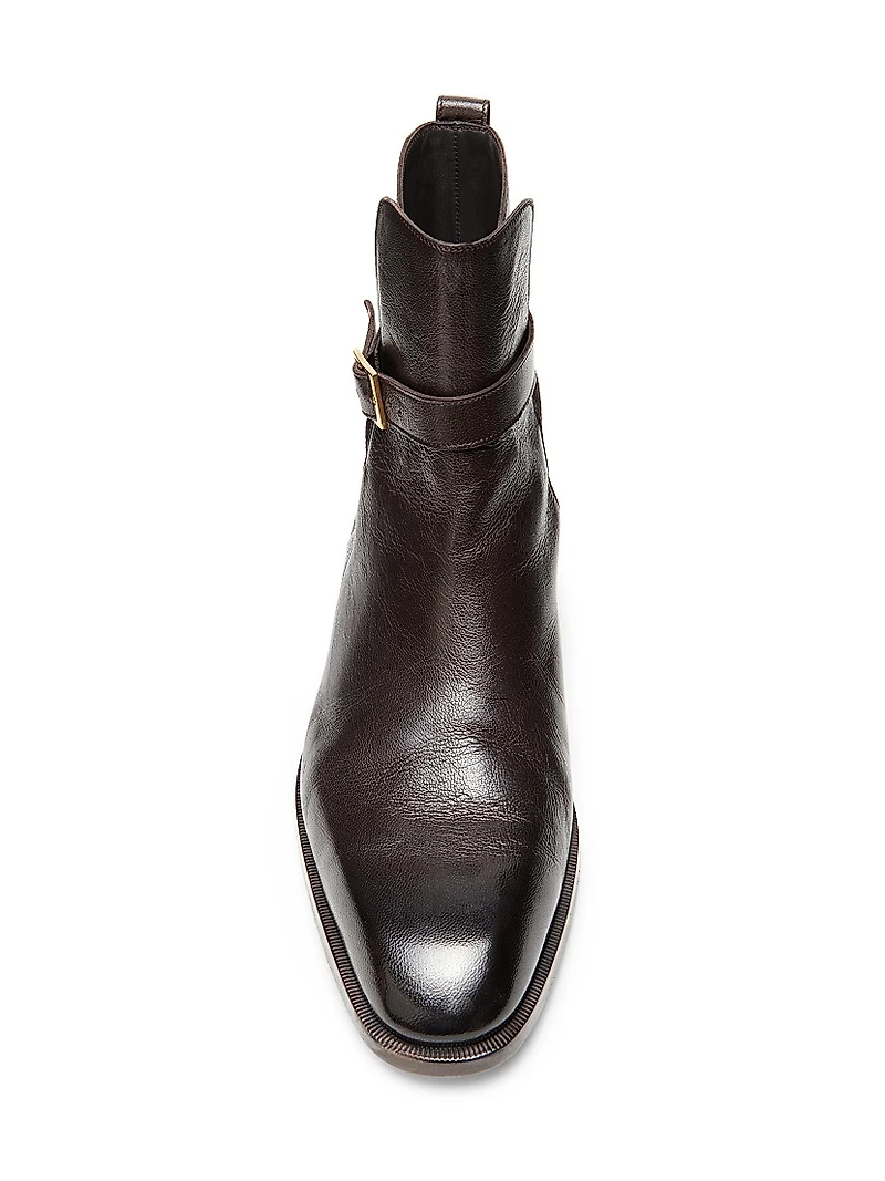 Hainaut Supple Grain Buckle Ankle Boots