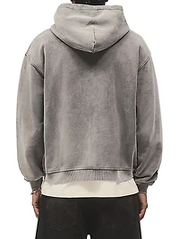 Script Logo Cotton Zip-Front Hoodie