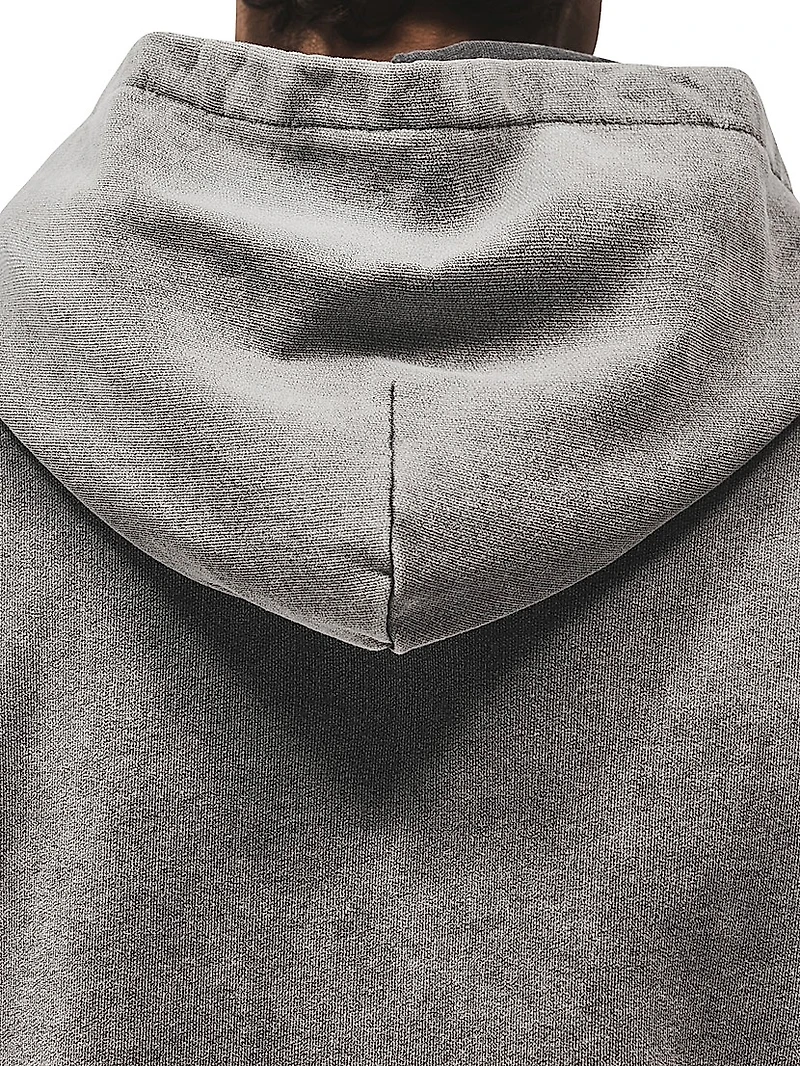 Script Logo Cotton Zip-Front Hoodie