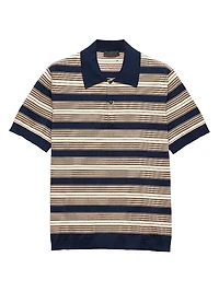 Striped Cotton Polo Shirt