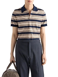 Striped Cotton Polo Shirt